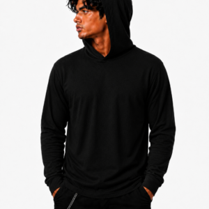 Unisex Cotton Long Sleeve Hooded T-Shirt